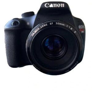 Canon Rebel T5 with two lens 50mm and 75-300mm